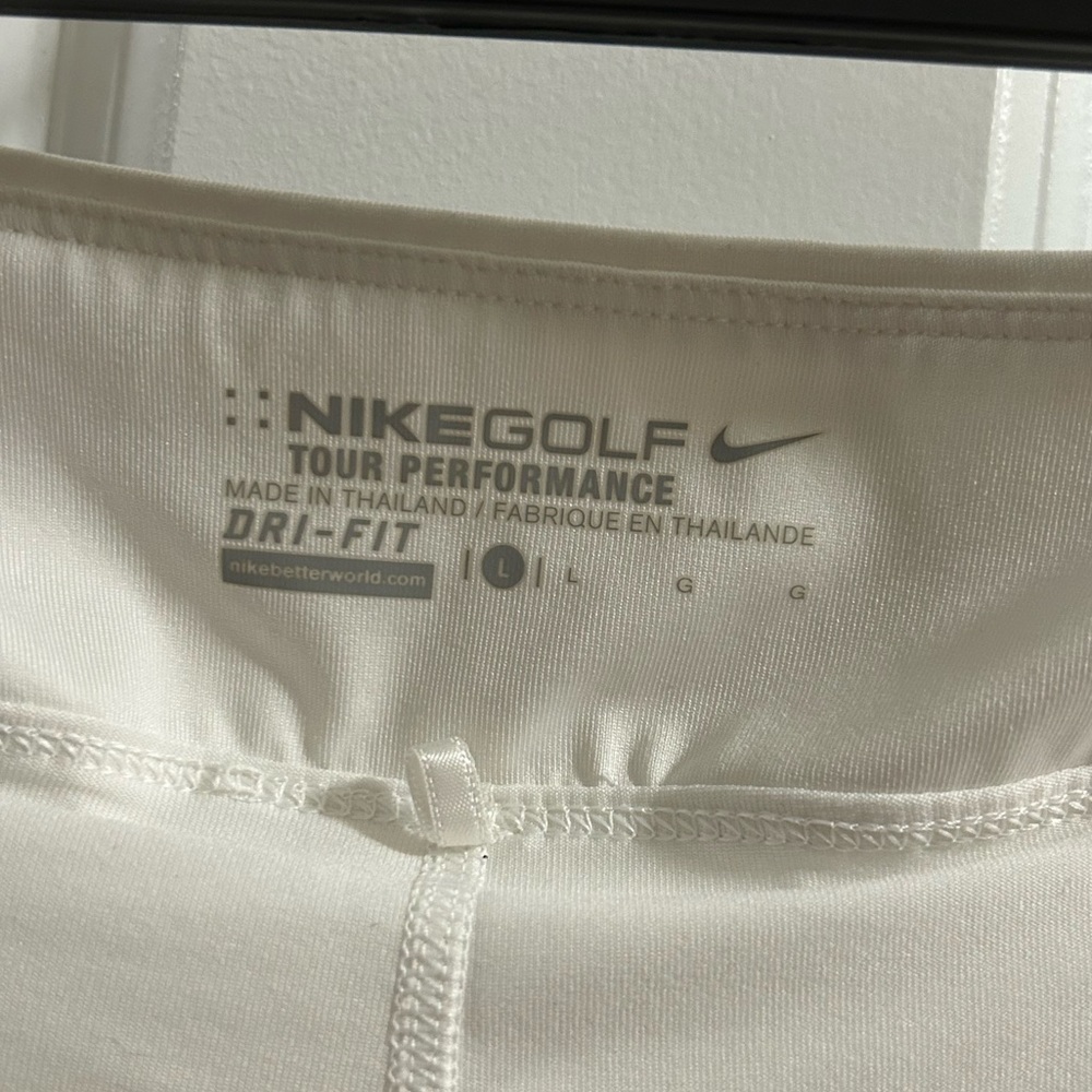 Nike Golf Tour Performance Dri Fit Skort Skirt White Grey Polka Dots Size L - Picture 7 of 9